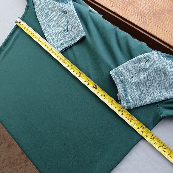 All in Motion Athletic Top YL (12/14) long sleeves thumb holes heathered Emerald - Picture 8 of 10